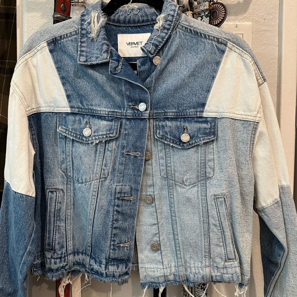 Color Block Denim Jacket